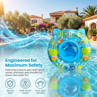 Baby Schwimmring, Baby Schwimmen Ring, Schwimmhilfe mit Schwimmsitz, Schwimmreifen für Kleinkind von 6 Monate bis 48 Monate, Schwimmlernhilfe für Mädchen und Jungs