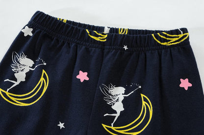 EULLA Mädchen Schlafanzug Kinder Kurz Einhorn Dino Katze Prinzessin Hase Pyjama Set Sommer Kleidung Zweiteiliger Nachtwäsche Baumwolle 92 98 104 110 116 122
