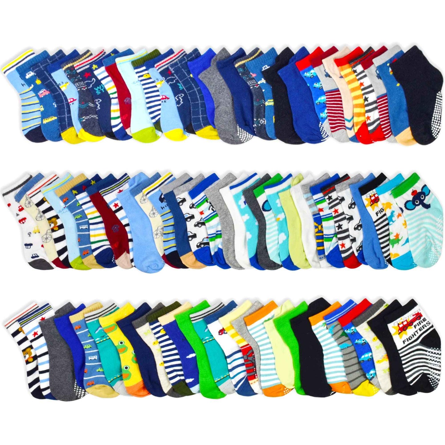 HYCLES Baby ABS Socks Children 0-7 Years 12 Pairs Stopper Socks Children Non-Slip Socks Child Boys Girls 23-26 27-30 Toddler Socks Baby