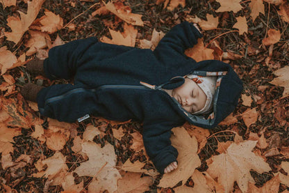 Fuchs & Kiwi Walkoverall Baby Boys - Natural Virgin Wool & Jersey Lining - Oeko-Tex, Skin-Friendly - Handmade in Berlin - Wool Walk Overall Baby & Toddler - Winter & Autumn