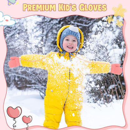 Becellen Fäustlinge Baby, Warme Weiche Kleinkind Strickhandschuhe mit Schlüsselband Niedliche Cartoon-Musterdesign Fäustlinge Baby Doppelt Winter Handschuhe für 0-3 Jahre Jungen Mädchen