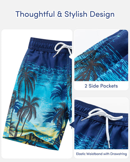 Adorel Boys' Swimming Trunks with Inner Briefs
