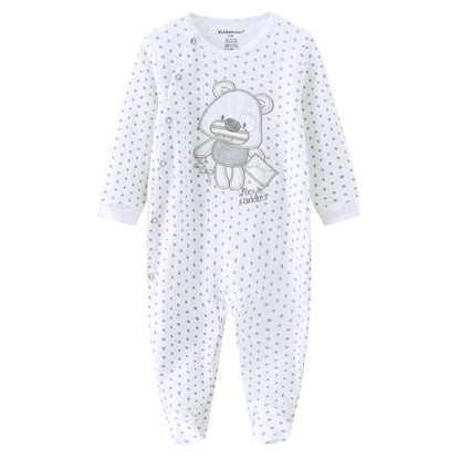 Kiddiezoom Baby-Jungen Mädchen Schlafstrampler, 3er Pack