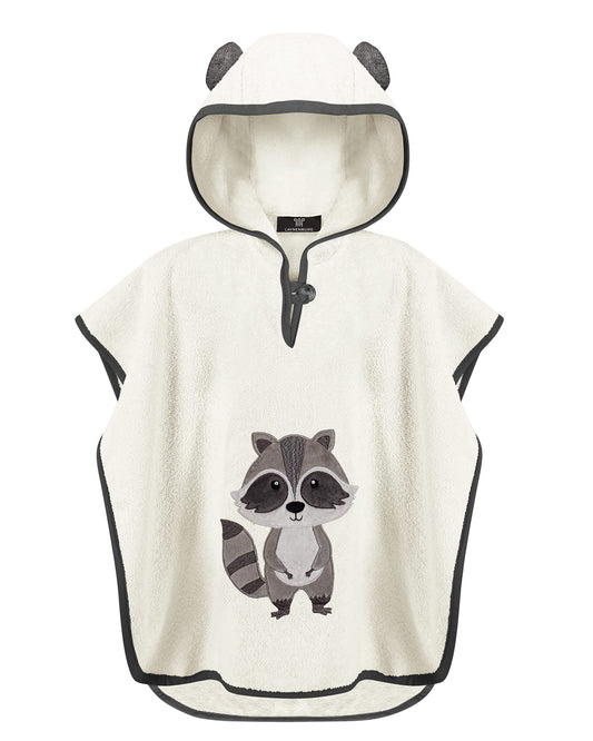 LAYNENBURG Premium Badeponcho Kinder mit Kapuze - 100% Baumwolle - OEKO TEX - Baby Jungen Mädchen Handtuch Poncho Frottee
