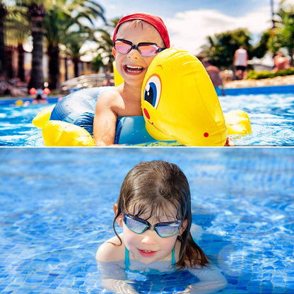 COOLOO Schwimmbrille Kinder, 2 Stück Schwimmbrille für Kinder Kind Jungen Mädchen Junior 3-15 Jahre,Anti-Fog,Kein Auslaufen