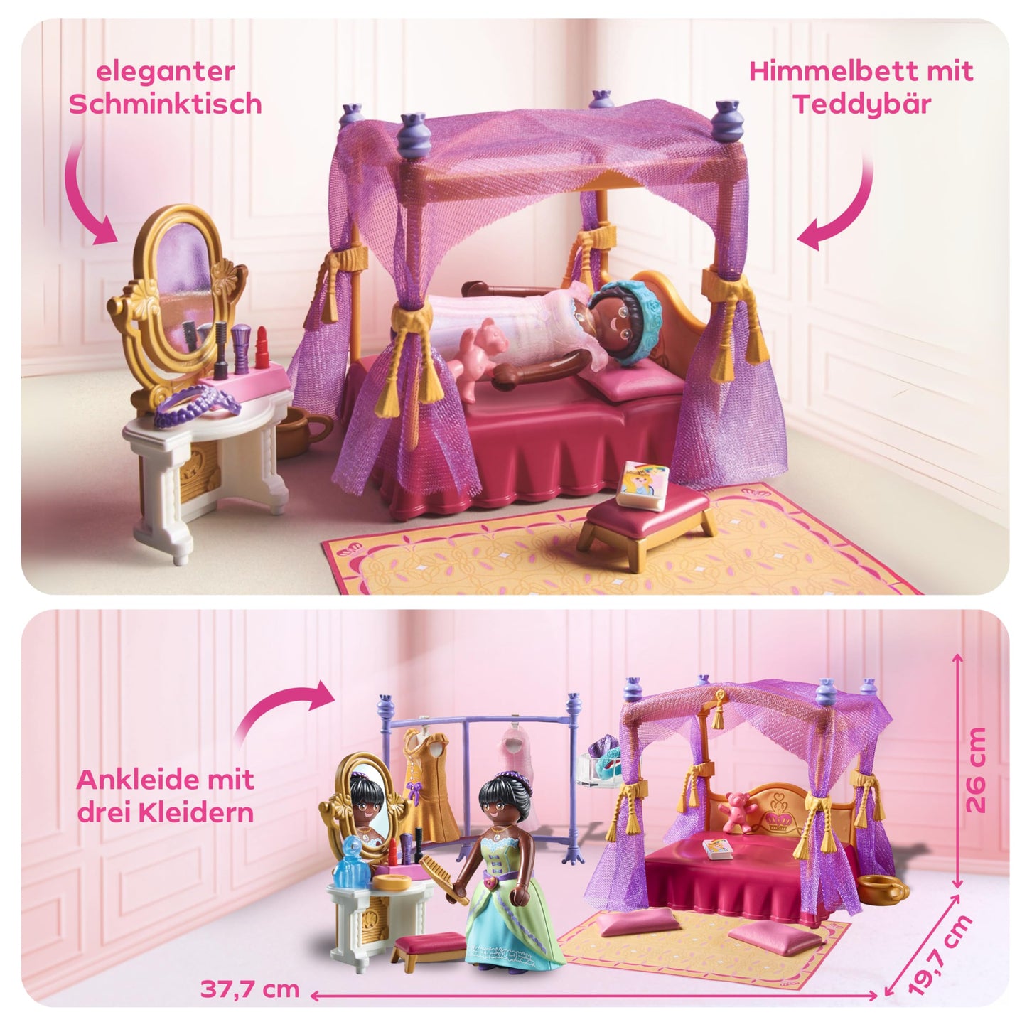 PLAYMOBIL | Princess Magic | Prinzessinnenschloss mit Königspaar | Prinzessinnen Spielzeug | Schloss Spielset | Märchen Spielzeug für Kinder ab 4 Jahren | 71845