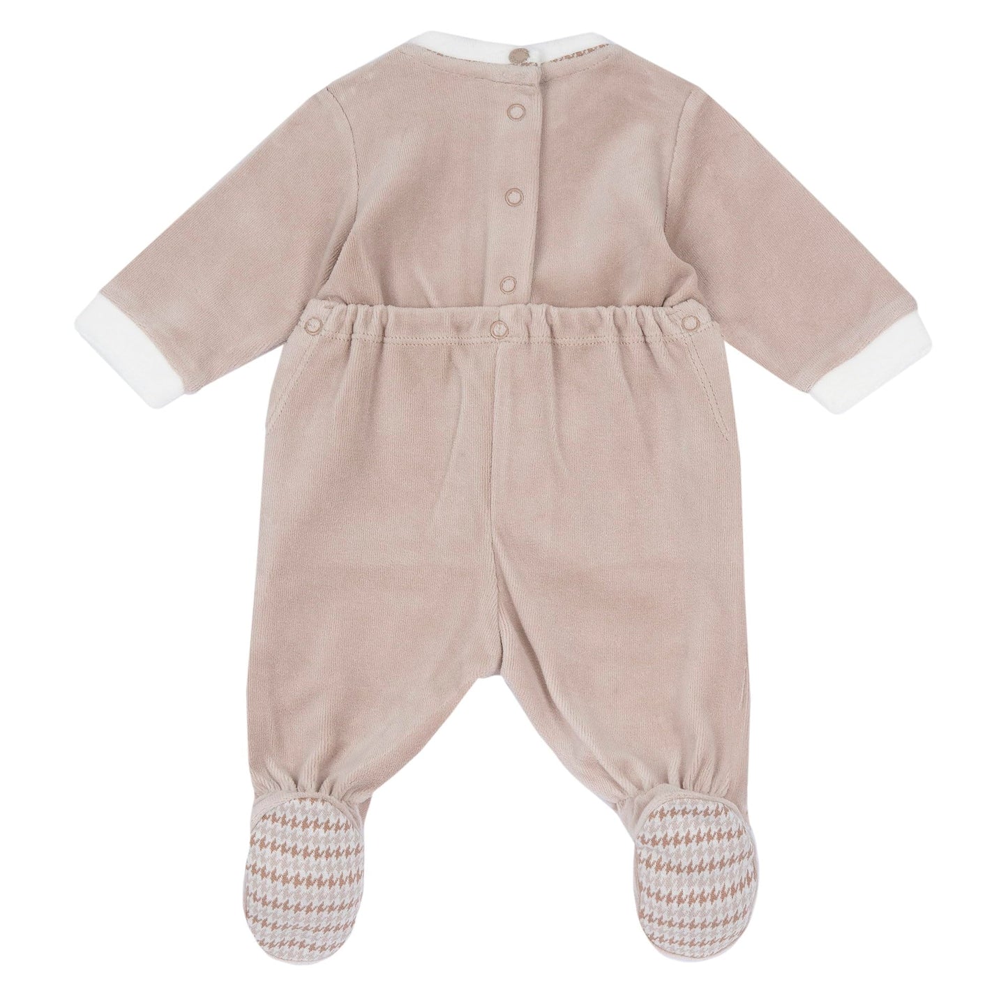 Chicco, Baby-Strampler für Jungen und Mädchen aus warmem und weichem Velours, mit praktischer Knopföffnung, ideal für den Winter, Babykleidung für 0-24 Monate, entworfen in Italien
