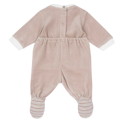 Chicco, Baby-Strampler für Jungen und Mädchen aus warmem und weichem Velours, mit praktischer Knopföffnung, ideal für den Winter, Babykleidung für 0-24 Monate, entworfen in Italien