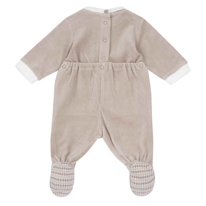 Chicco, Baby romper for boys and girls made of warm and soft velour, with practical button opening, ideal for winter, baby clothes for 0-24 months, designed in Italy