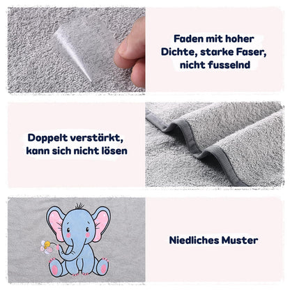 Yosemy Kapuzenhandtuch Baby - Oeko TEX - Baby Handtuch Kapuze 100% Baumwolle Badeponcho Kinder Babyhandtuch mit Kapuze Weich & Super Saugfähig 0-3 Jahre-Bär