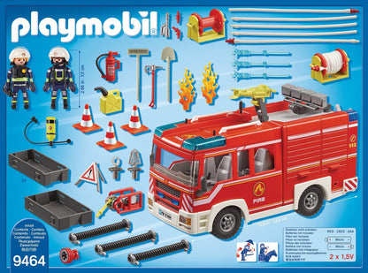 PLAYMOBIL City Action 9464 Feuerwehr-Rüstfahrzeug mit Licht und Sound, Ab 5 Jahren