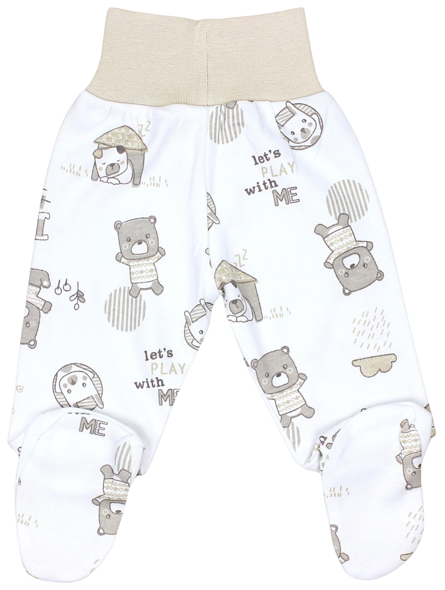 TupTam Pumphose Baby Jungen mit Fuß 3er Pack – Weiche Baby Hose aus Baumwolle mit Komfortbund