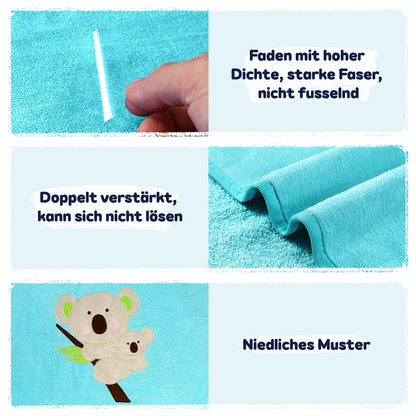Yosemy Kapuzenhandtuch Baby - Oeko TEX - Baby Handtuch Kapuze 100% Baumwolle Badeponcho Kinder Babyhandtuch mit Kapuze Weich & Super Saugfähig 0-3 Jahre-Bär