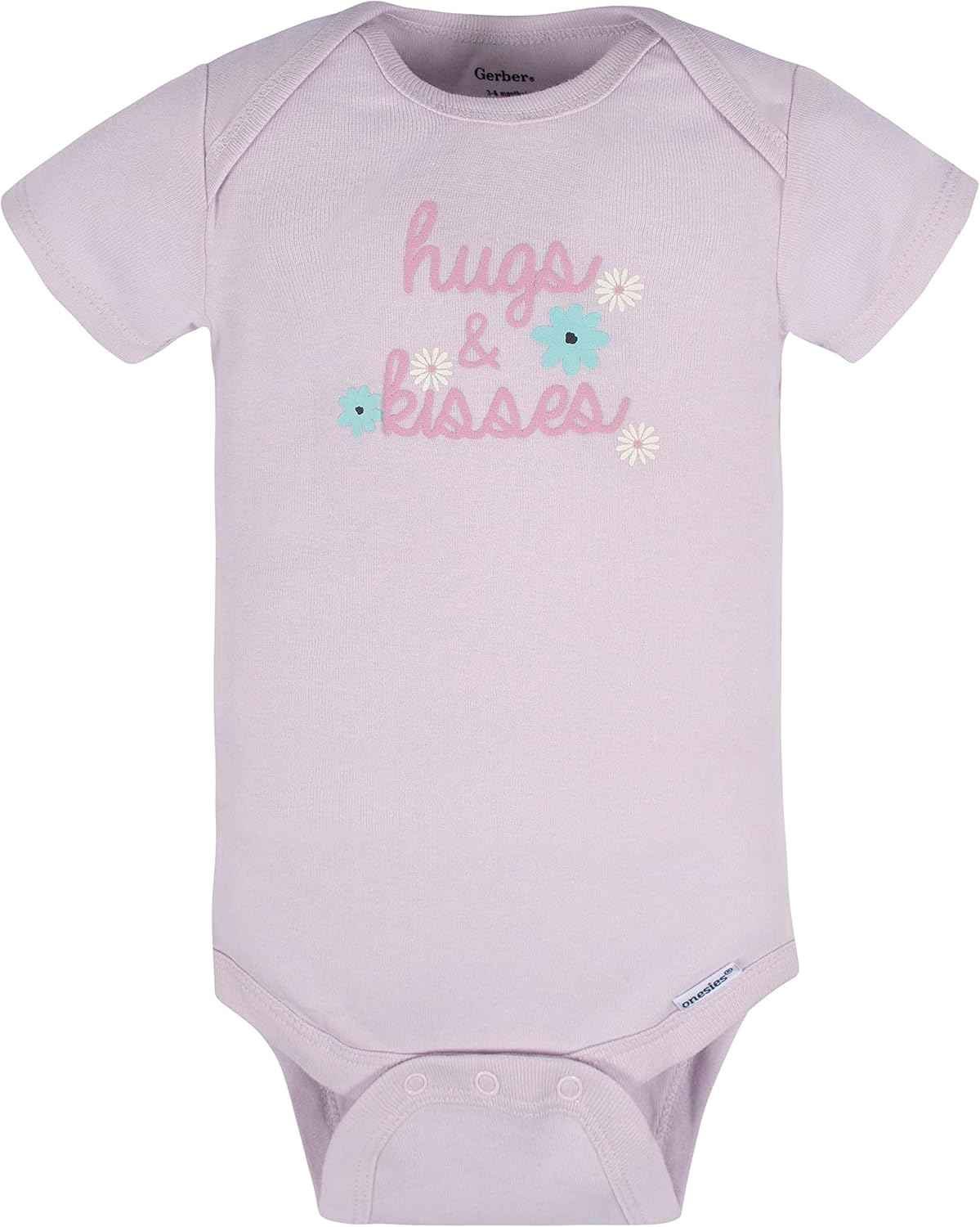 Baby-Mädchen 8er-Pack kurzärmlige Onesies-Bodys, Lavendelgarten, Neugeboren