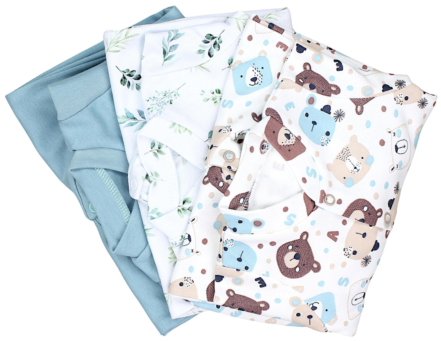 TupTam Baby Jungen Schlafstrampler Langarm Strampler Schlafanzug mit Fuß 3er Pack