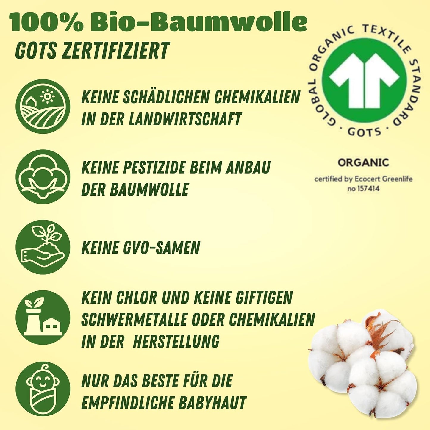 ORGANICKID Baby Set Neugeborene - weiche Bio-Baumwolle allergikerfreundlich 7 Teile mit Kapuzendecke - Baby Erstausstattung Geschenkset zur Geburt, 0-6 Monate, unisex Mädchen & Jungen
