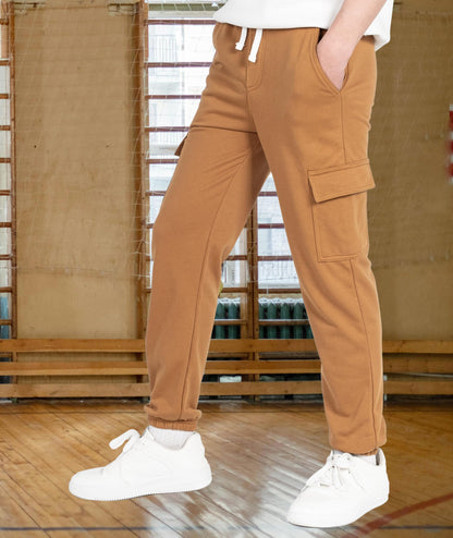 YOUNGSOUL Kinder Jogginghose Jungen Cargo Jogger Hose Sweathose Freizeithose mit Elastischem Bund