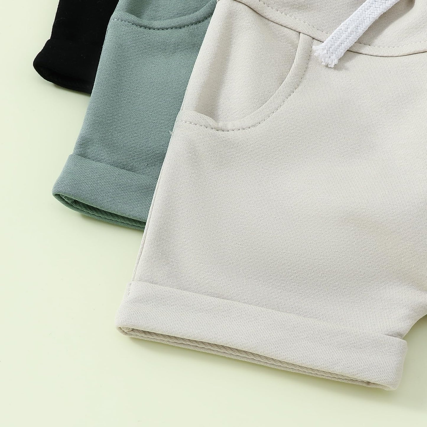 Himllauen Baby Jungen Shorts 3er-Pack Sommer Einfarbig Shorts 0-3 Jahre Kinder Kurze Hosen