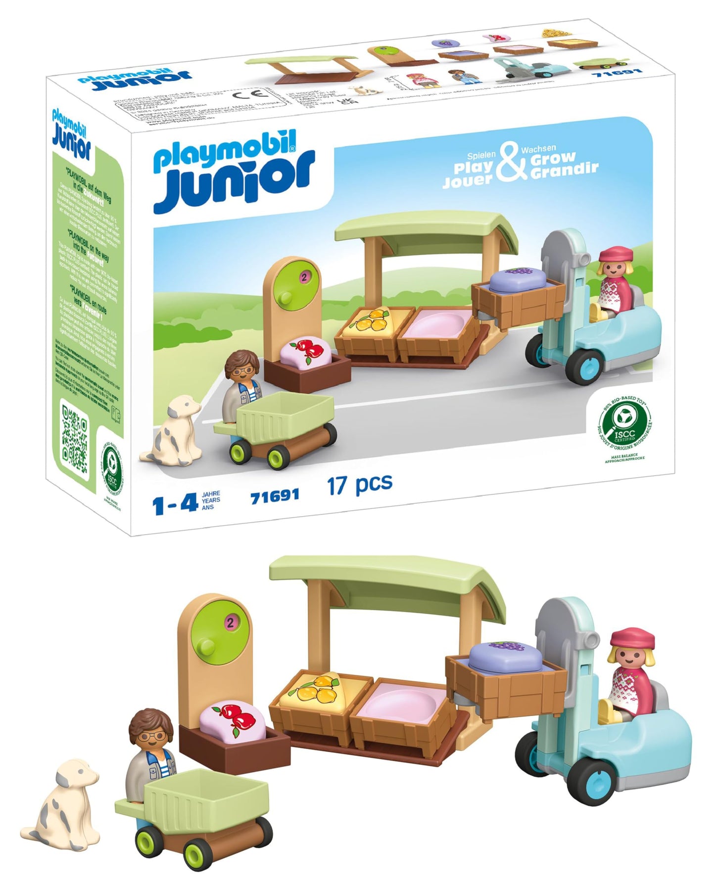 PLAYMOBIL JUNIOR | Erlebnisturm mit Eisstand | nachhaltiges Spielzeug aus biobasierten Kunststoffen | für Kinder ab 1 Jahr | 71703