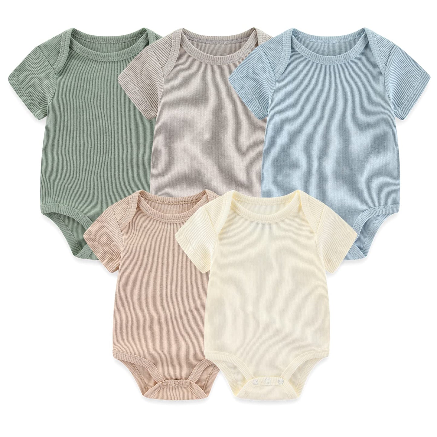 TONE Bodys Kurzarm für Neugeborene Baby Jungen und Mädchen 0-3m/3-6m/6-9m/9-12m Baumwolle