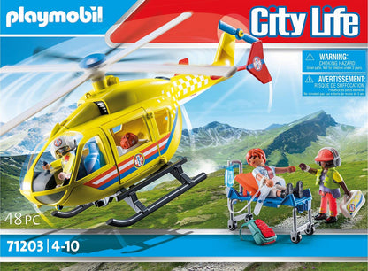 PLAYMOBIL | City Life | Rettungshelikopter | Spielzeug für Kinder ab 4 Jahren | 71203