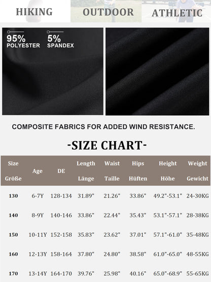 CAMLAKEE Hiking Trousers Children's Waterproof Trekking Trousers Boys Outdoor Trousers Boys Cargo Trousers