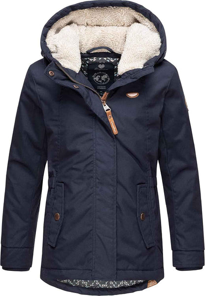 Ragwear Elvina Children's Girls' Winter Jacket Winter Coat Outdoor Jacket with Hood 128-152