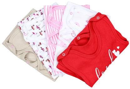 TupTam Baby Unisex Strampler mit Aufdruck Spruch 5er Pack