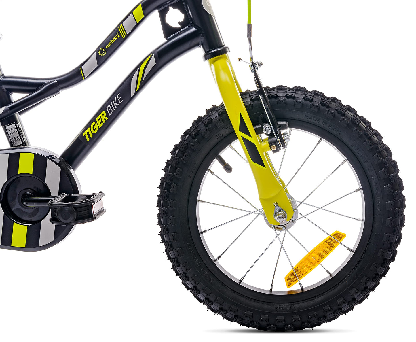 sun baby Jungenfahrrad Kinderfahrrad 14 und 16 Zoll Jungen Tiger Tracker Bike Leicht Stützräder mit Schubstange ab 2-6 Jahre BMX Fahrrad Kinder