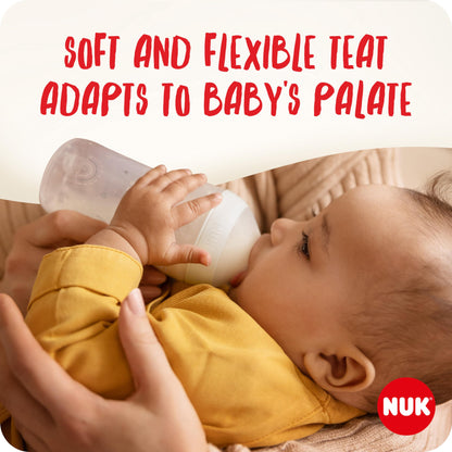 NUK Perfect Match Complete Feeding Set | Ab 0 Monate | Vario Express-Sterilisator, 4 Babyflaschen, Flaschenwärmer, Flaschenbürste und mehr | Regenbogen | 8 Stück