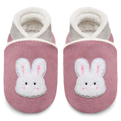 IceUnicorn Baby's Crawling Shoes, Winter First Walking Shoes, Baby Lined Leather Shoes, Soft Leather, Suede Soles, Leather Slippers