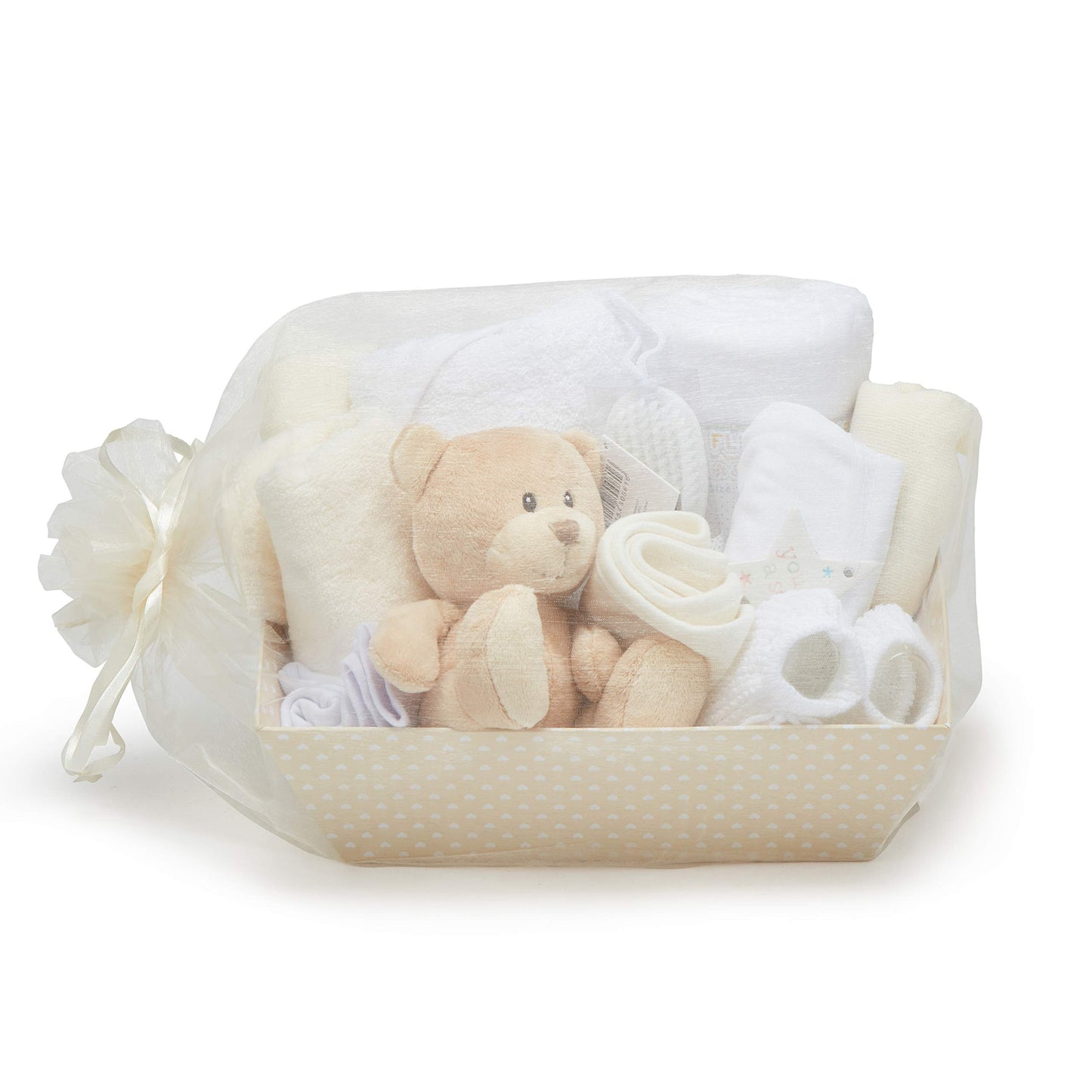 Baby Box Shop 14 Baby Gifts for Birth Boy, Ideal for Baby Showers, Baby Shower Gifts, with New Baby Essentials for Newborn Boys and a Blue Plush Teddy Bear
