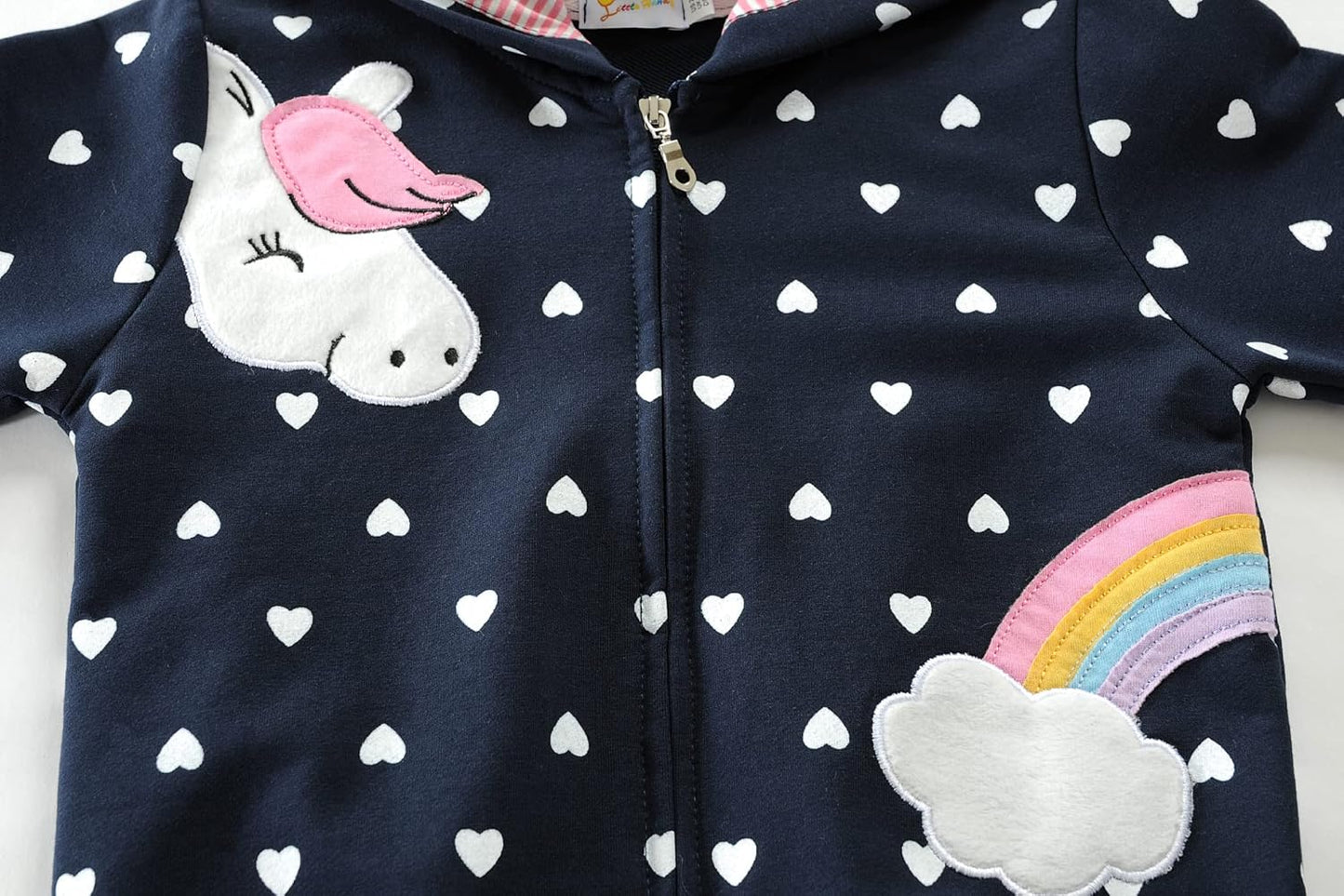 EULLA Children's Girls' Zip Up Hoodie Sweat Jacket Hooded Jacket Hooded Jacket Hoodie Long Sleeve Cotton Unicorn Pullover Hoodie Sweatshirt with Zip 92 98 104 110 116 122