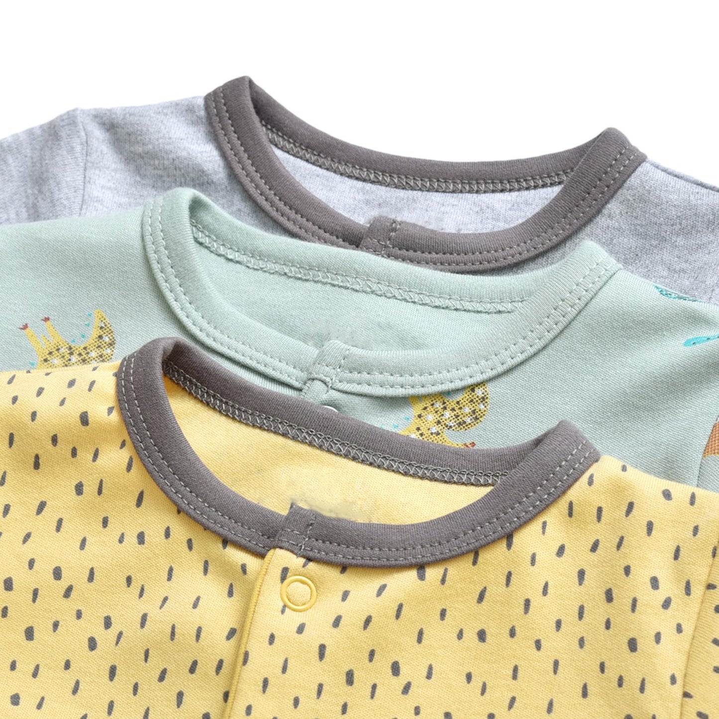 amropi Baby Mädchen Schlafstrampler 3er Pack Jungen Pyjamas Baumwolle Overalls Strampler für 0-12 Monate
