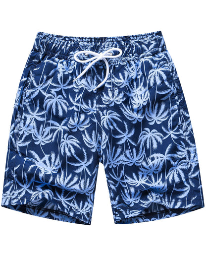 Domee Jungen Badehosen Badeshorts Schnelltrocknend Schwimmhose mit Netzfutter Verstellbarer Kordelzug