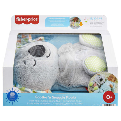 Fisher-Price HBP87 Slumber Koala with Soft Music, Light and Rhythmic Breathing Movements, Koala Cuddly Baby Toy, Night Light with Music for Babies, Baby Equipment for Newborns 0+