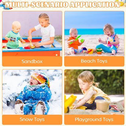 Set of 3 Sand Toy Digger Sandpit, Use Dump Truck Digger Beach Toy Car, Tyres Made of Soft Material, Play Stable Sand Toy from 1-5 Years, Girls, Boys, Summer Toy