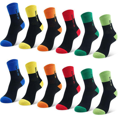 Libella 12 Paar Kindersocken Jungen Mädchen Sportsocken Fussball Wintersocken Baumwolle bunt Cotton modische makronen Füßlinge 2889VA