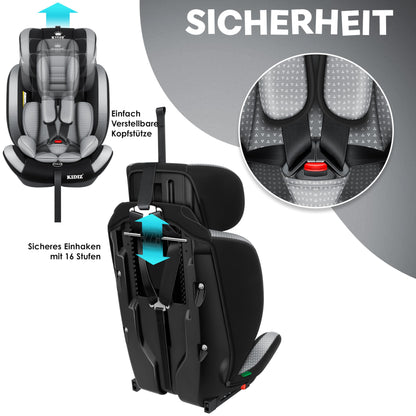 KIDIZ® Autokindersitz Triangle Premium Kindersitz Kinderautositz | Autositz Sitzschale | 9 kg - 36 kg 1-12 Jahre | Gruppe 1/2/3 | universal | zugelassen nach ECE R129/03 | mit Isofix - Meloni2