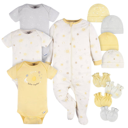 Gerber Baby Girls Boys and Girls 12 Piece Layette Gift Set 12-Piece Layette Clothing Set (Pack of 12)