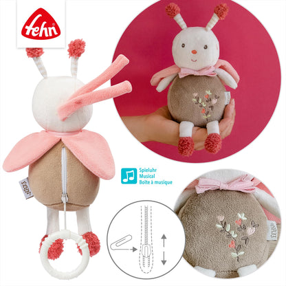 Fehn Mini-Spieluhr Otter – Kuscheltier & Einschlafhilfe: Aufzieh-Spieluhr mit sanfter Melodie Brahms Wiegenlied beruhigt in jeder Situation – für Babys und Kleinkinder ab 0+ Monaten