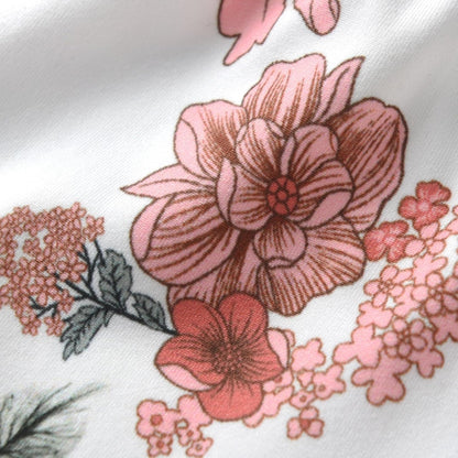 Baby Mädchen Kleidung Langarm Rüschen Tops und Blumen gedruckt Hosen Kleinkind Baby Mädchen Outfits Sets