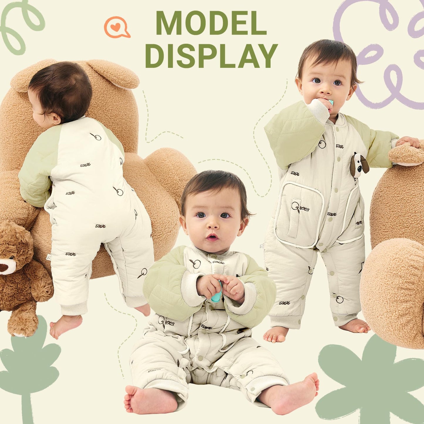 Baby Schneeanzug, weicher Strampler, Neugeborenen Winter Strampler, Herbst Winter Warm Overall, Winter Anzug für Kleinkinder, Mädchen, Jungen, 6-18 Monate