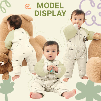 Baby Schneeanzug, weicher Strampler, Neugeborenen Winter Strampler, Herbst Winter Warm Overall, Winter Anzug für Kleinkinder, Mädchen, Jungen, 6-18 Monate