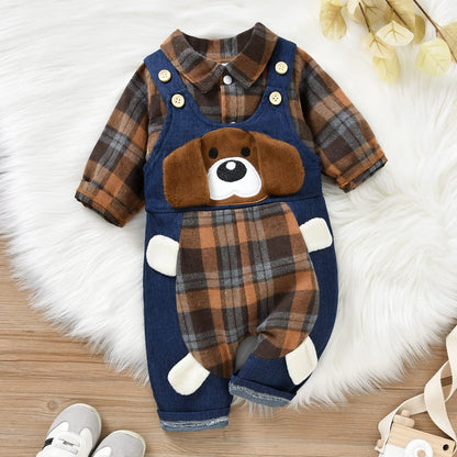 Baby Jungen Kleidung Strampler Latzhose Set Kleidung Sets für Jungen Baby Set Neugeborenes Geschenk