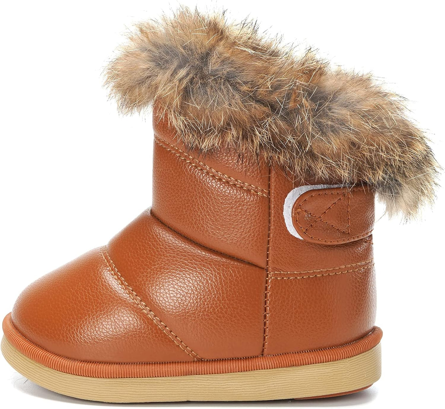 KVbabby Winter Shoes, Girls’ Warm Lined Winter Boots, Children's Ankle Boots, Waterproof Snow Boots, Soft Soles, Slip-On Boots