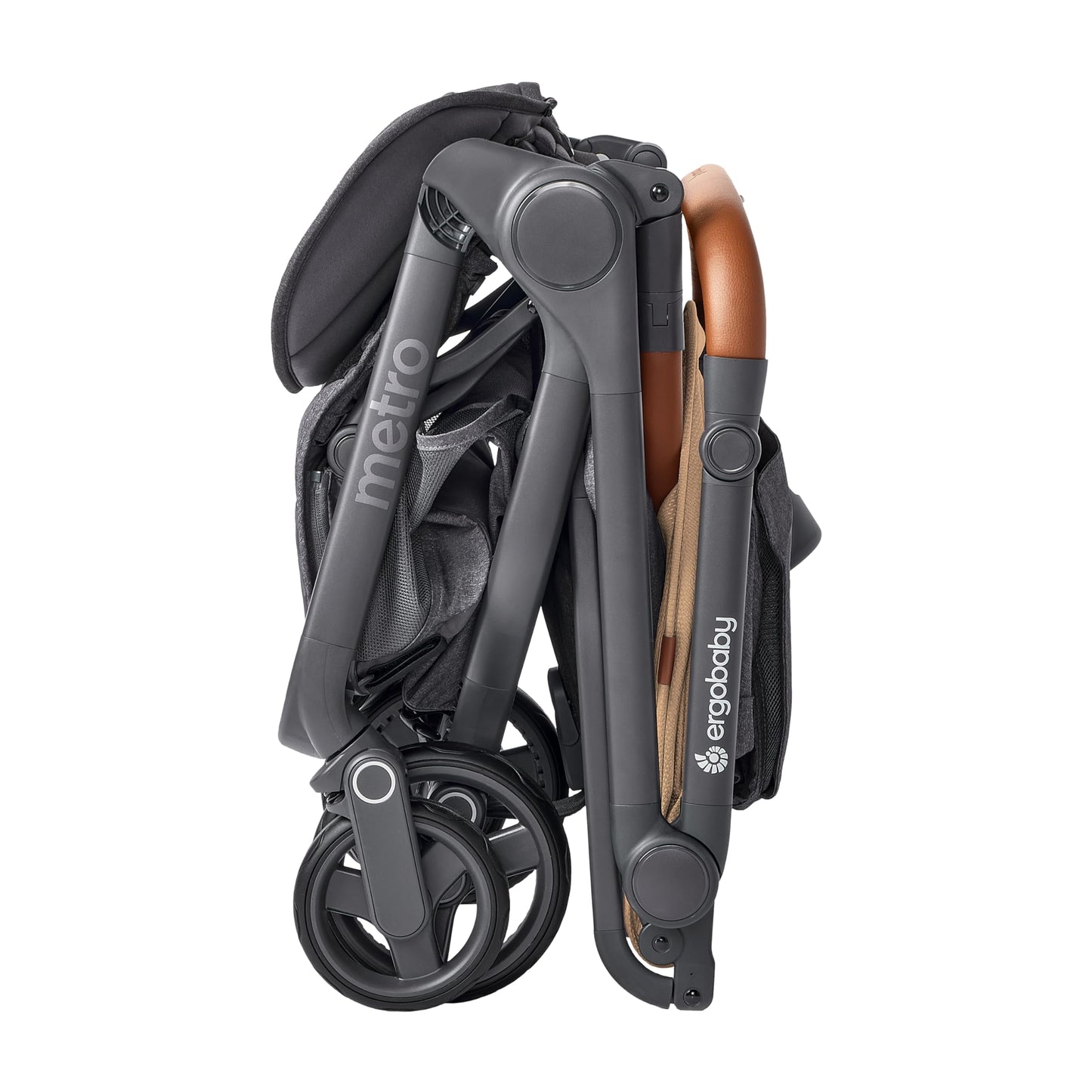 Ergobaby Metro3 Kinderwagen Buggy mit Liegefunktion, Baby-Buggy ab Geburt bis 22kg (0-4 Jahre), Zusammenklappbar und Autositz Kompatibel, höhenverstellbarer Griff, ergonomischer Sitz, Graphite Grey