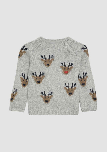 s.Oliver Mädchen Strickpullover mit Weihnachtsmotiv