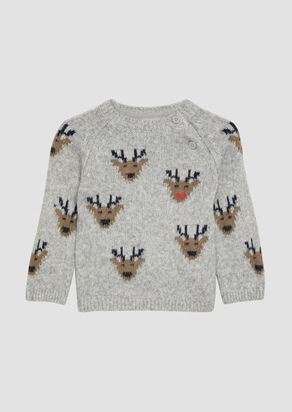 s.Oliver Mädchen Strickpullover mit Weihnachtsmotiv