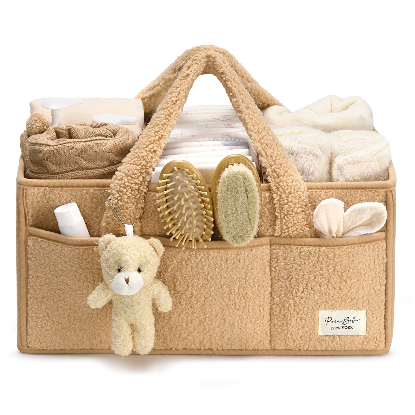 Baby Windel Caddy Organizer für Wickelauflage, Aufbewahrungskorb für Windeln und Tücher, Geschenk für Babyparty, Autowagen Organizer, Kindergarten Windel Organizer, Laptop